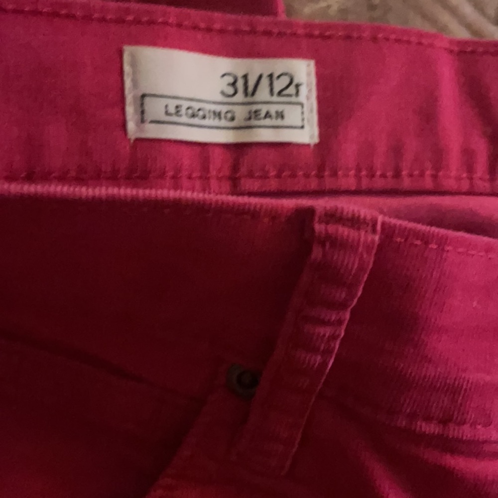 Gap Hot pink corduroy pants sz 31 12r perfect - Picture 4 of 5